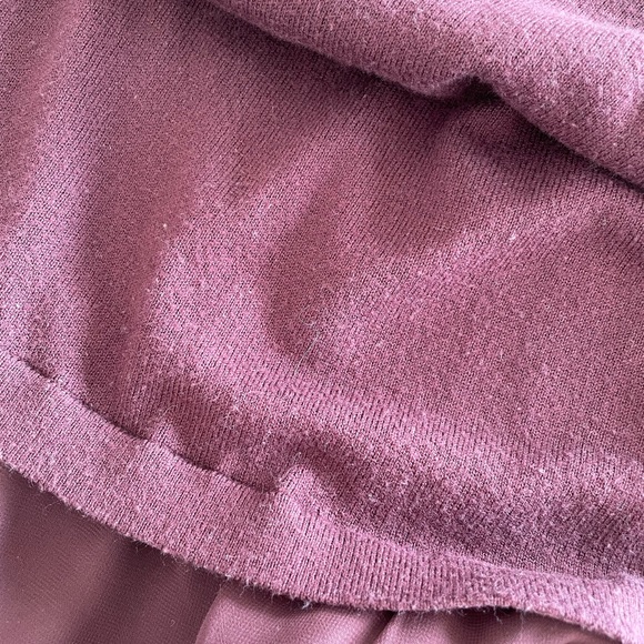 Maroon blouse with chiffon waist detail. - Picture 2 of 3